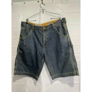 Timberland Carpenter Blue Denim Men's Shorts Faded 100% Cotton Size 36